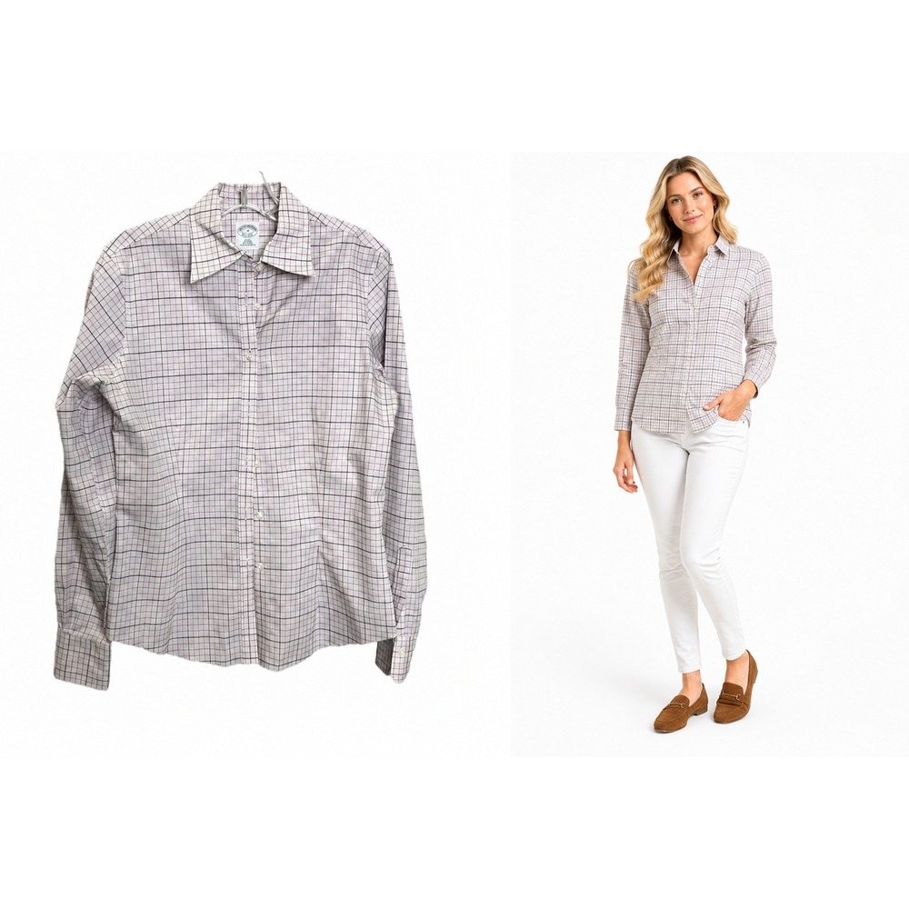 Brooks Brothers 4 Non-Iron Minimalist Cotton Dress‎ Shirt Preppy Office Classic